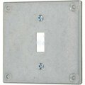 American Imaginations Square Galvanized Steel Electrical Switch Plate Galvanized Steel AI-37128